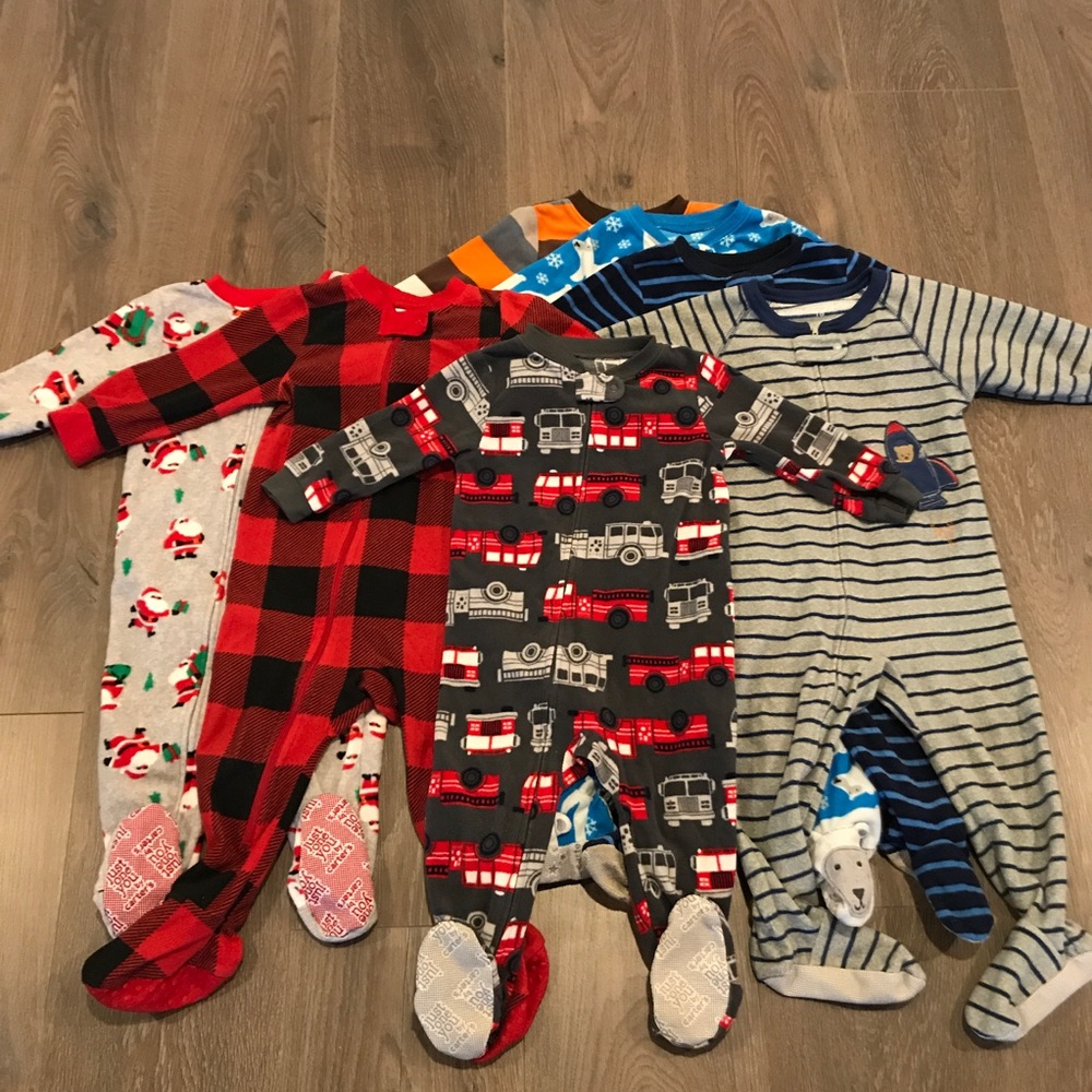 Carters fleece zipper Jammie's
